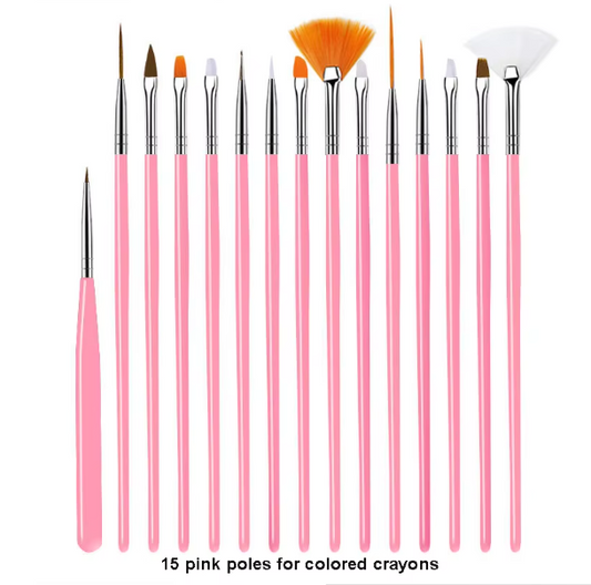 15-Piece Professional Nail Art Brush Set