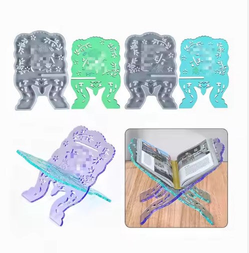 2pcs Quran Holder Rail Silicone Mold for Epoxy Resin