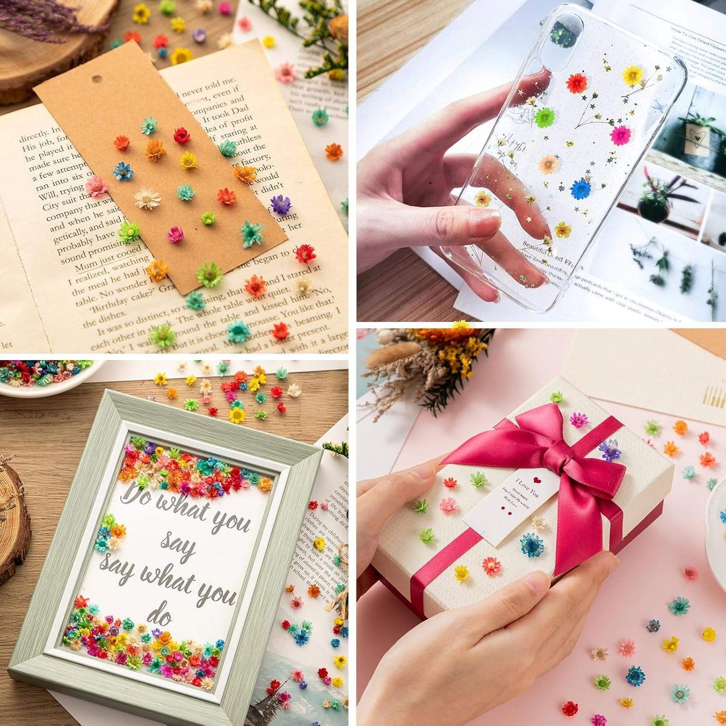 200pcs Mini Dried Flowers for Resin, Jewelry & Nail Art