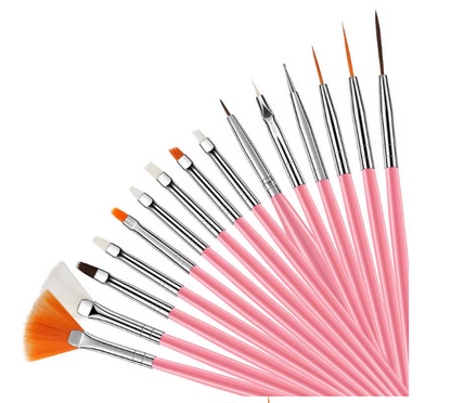 15-Piece Professional Nail Art Brush Set