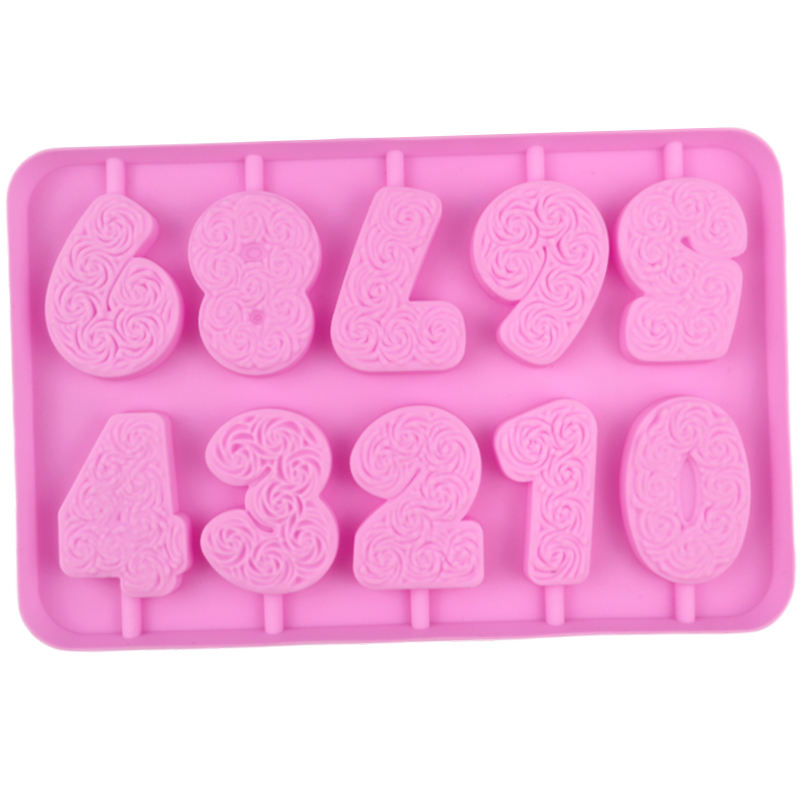 0-9 Number Silicone Mold for Cakes & Resin