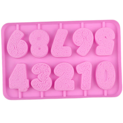 0-9 Number Silicone Mold for Cakes & Resin