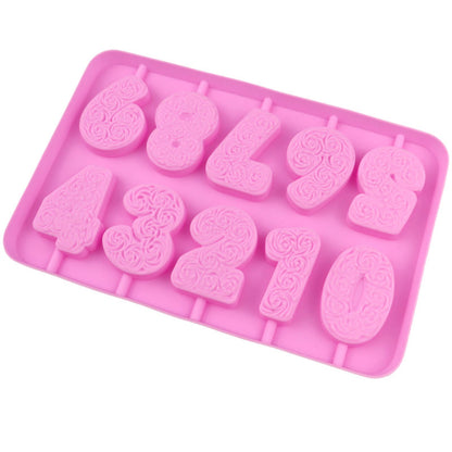 0-9 Number Silicone Mold for Cakes & Resin